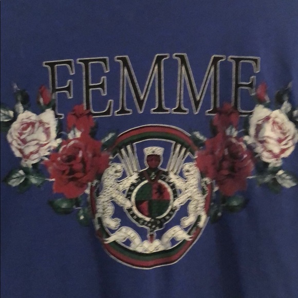 Blue cropped shirt - Picture 2 of 2